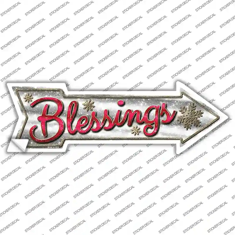 A-376s-XL Blessings Novelty Arrow Sticker Decal - Extra Large