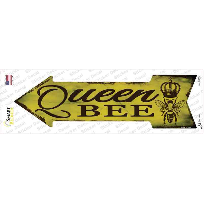 A-386s-M Queen Bee Novelty Arrow Sticker Decal - Medium