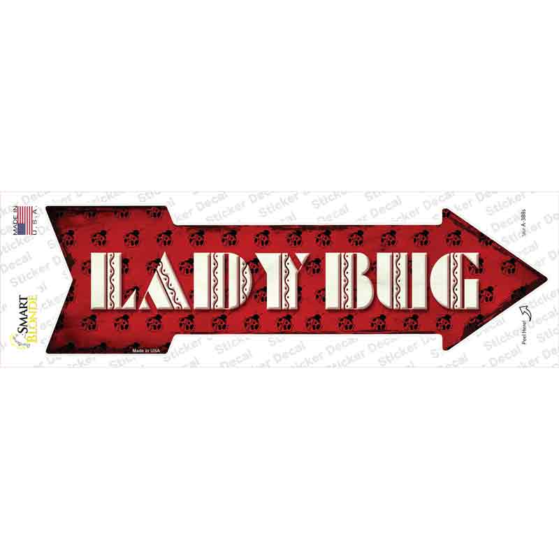 A-388s-M Lady Bug Novelty Arrow Sticker Decal - Medium