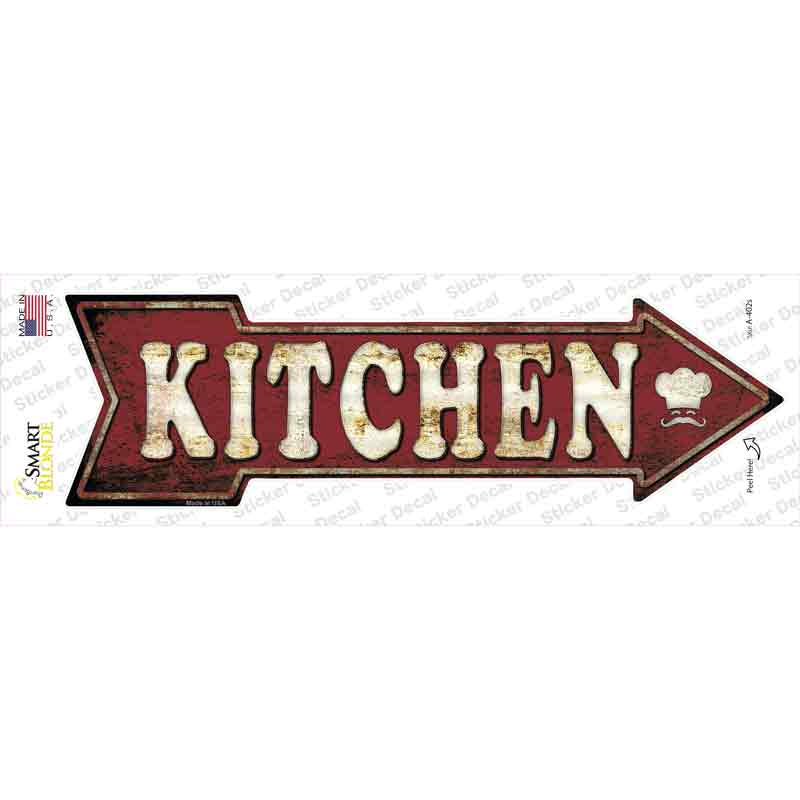A-402s-M Kitchen Novelty Arrow Sticker Decal - Medium