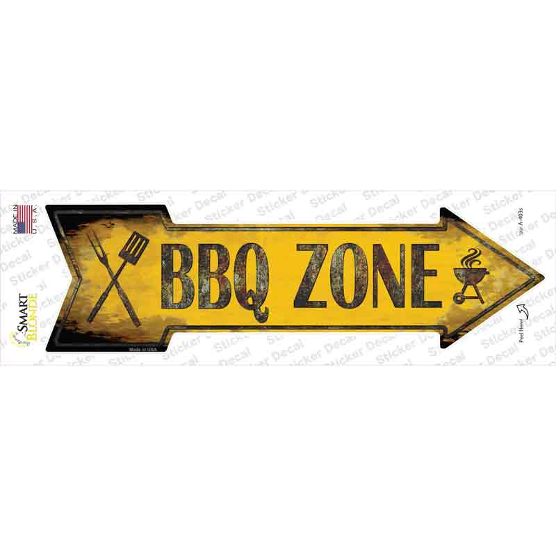 A-403s-M BBQ Zone Novelty Arrow Sticker Decal - Medium