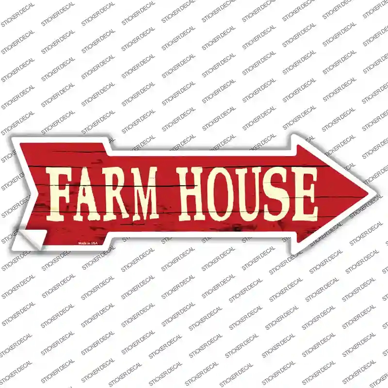 A-417s-XL Farm House Novelty Arrow Sticker Decal - Extra Large
