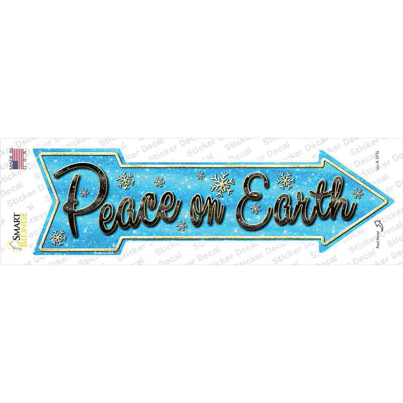 A-373s-M Peace on Earth Novelty Arrow Sticker Decal - Medium