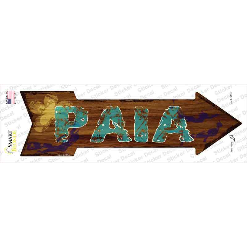 A-383s-M Paia Hawaiian Novelty Arrow Sticker Decal - Medium