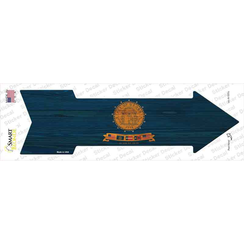 A-531s-M Georgia State Flag Novelty Arrow Sticker Decal - Medium