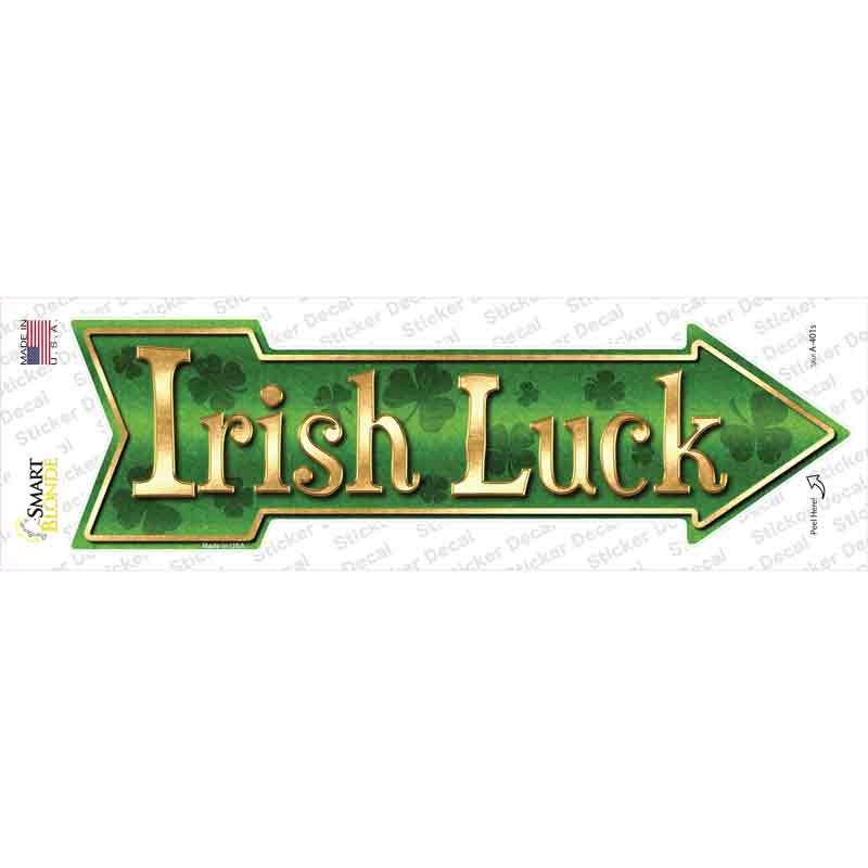 A-401s-M Irish Luck Novelty Arrow Sticker Decal - Medium