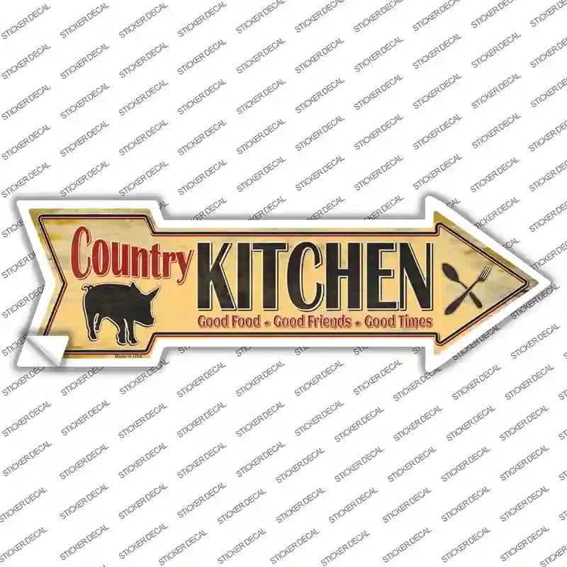 A-414s-S Country Kitchen Novelty Arrow Sticker Decal - Small
