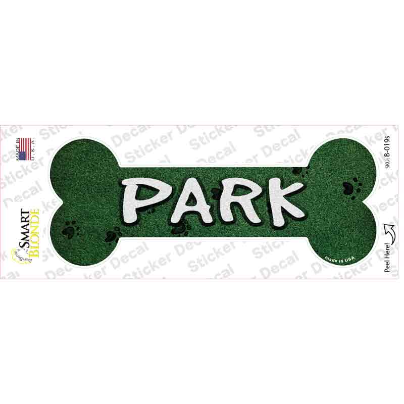B-019s-M Park Novelty Bone Sticker Decal - Medium