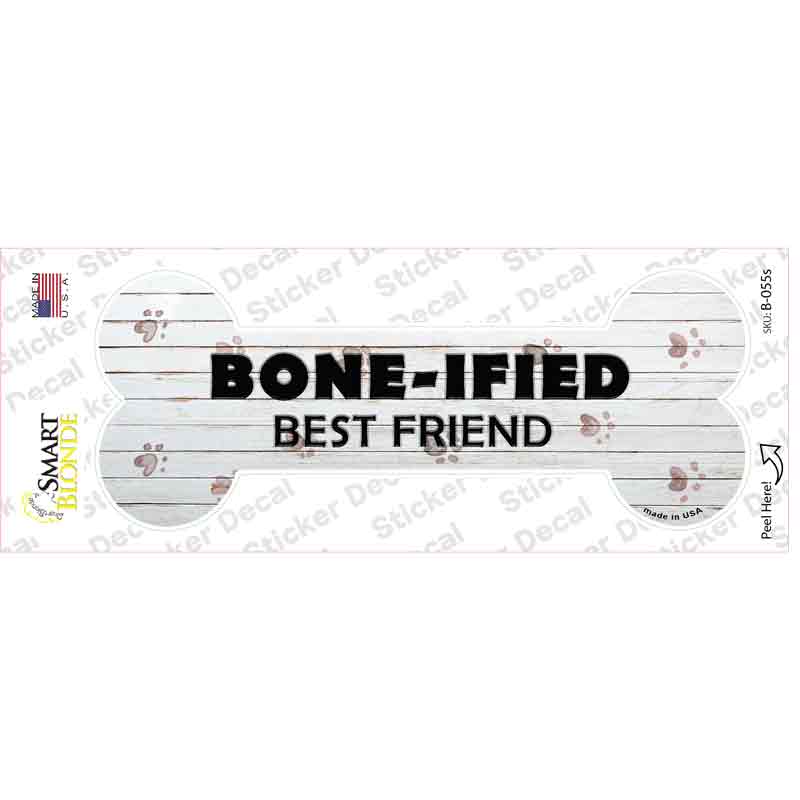 B-055s-M Boneified Best Friend Novelty Bone Sticker Decal - Medium