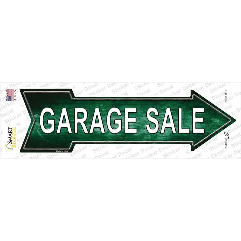 A-684s-M Garage Sale Right Novelty Arrow Sticker Decal - Medium