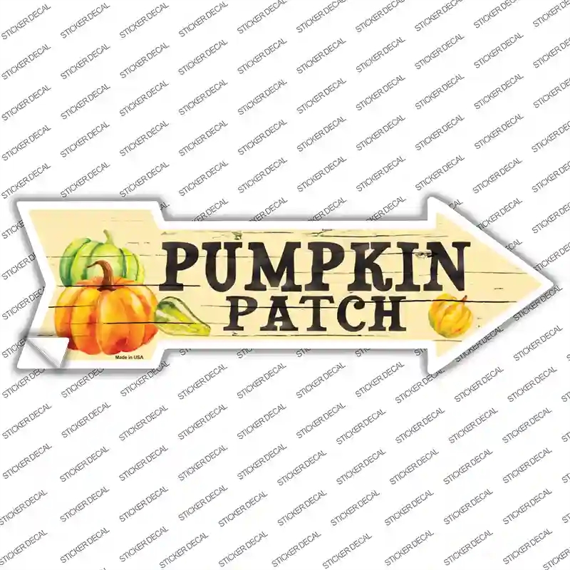 A-661s-XL Pumpkin Patch Novelty Arrow Sticker Decal - Extra Large