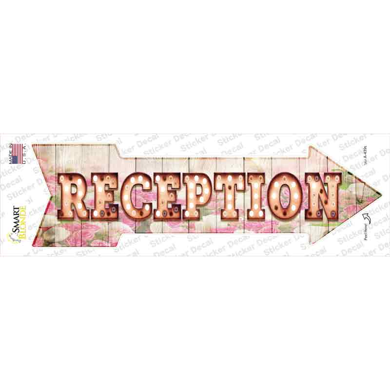 A-439s-M Reception Bulb Letters Novelty Arrow Sticker Decal - Medium