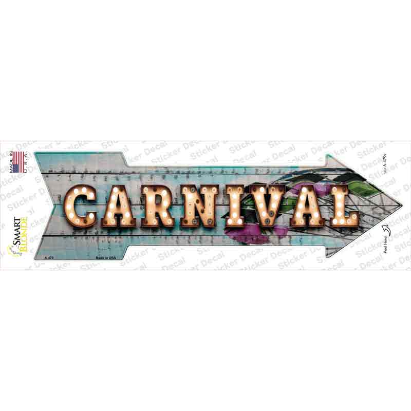 A-479s-M Carnival Bulb Letters Novelty Arrow Sticker Decal - Medium