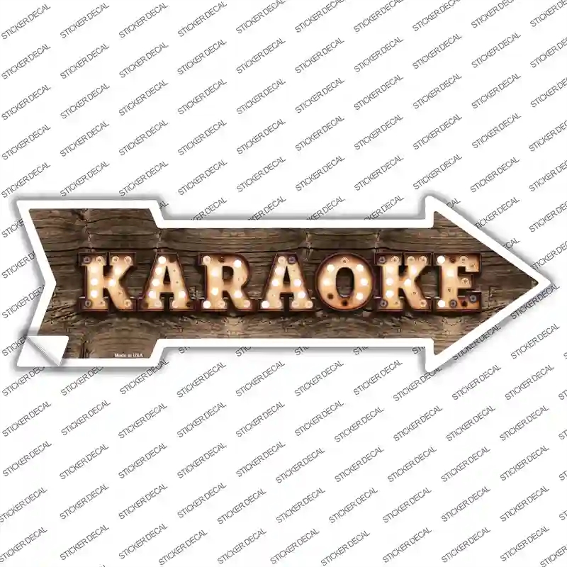 A-510s-L Karaoke Bulb Letters Novelty Arrow Sticker Decal - Large