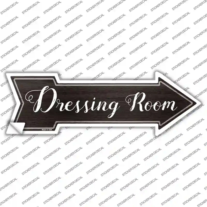 A-521s-XL Dressing Room Corner Novelty Arrow Sticker Decal - Extra Large