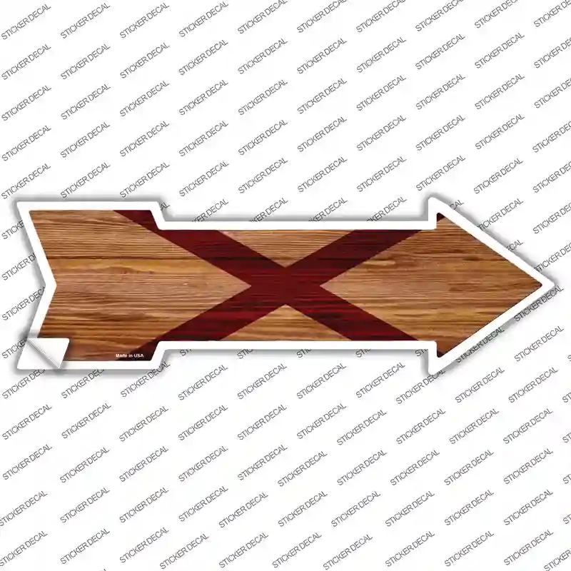 A-522s-S Alabama State Flag Novelty Arrow Sticker Decal - Small