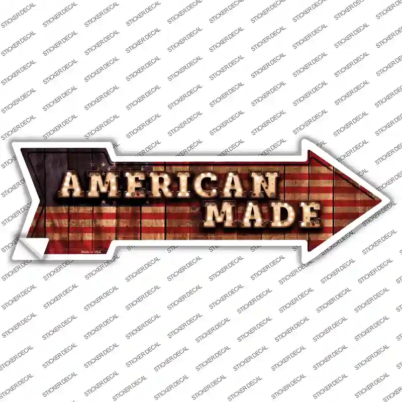 A-636s-S American Made Bulb Letters Novelty Arrow Sticker Decal - Small