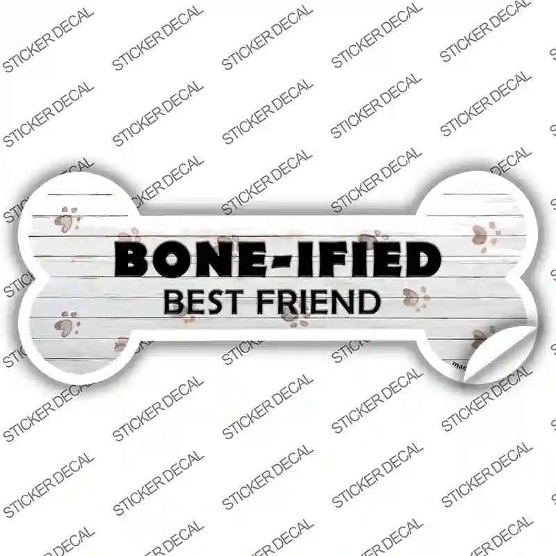 B-055s-L Boneified Best Friend Novelty Bone Sticker Decal - Large