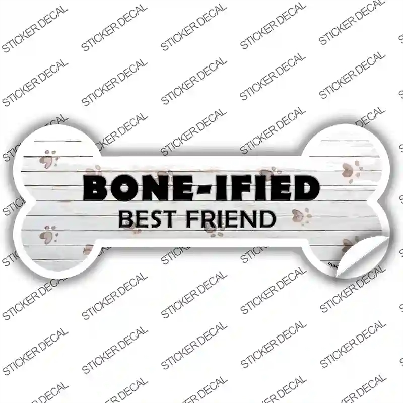 B-055s-S Boneified Best Friend Novelty Bone Sticker Decal - Small