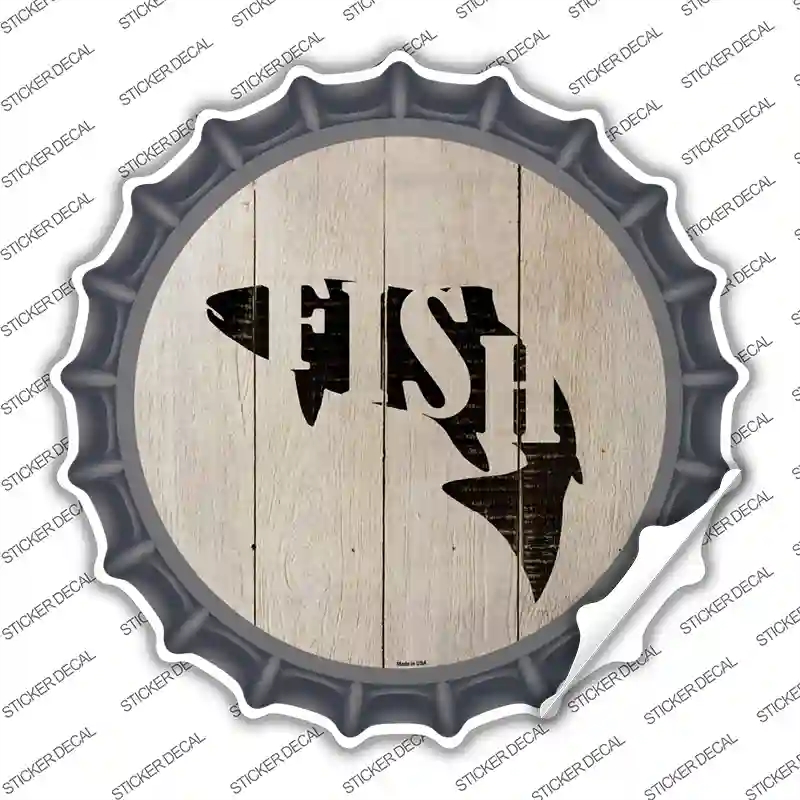 BC-1078s-XL Make Fish Novelty Bottle Cap Sticker Decal - Extra Large