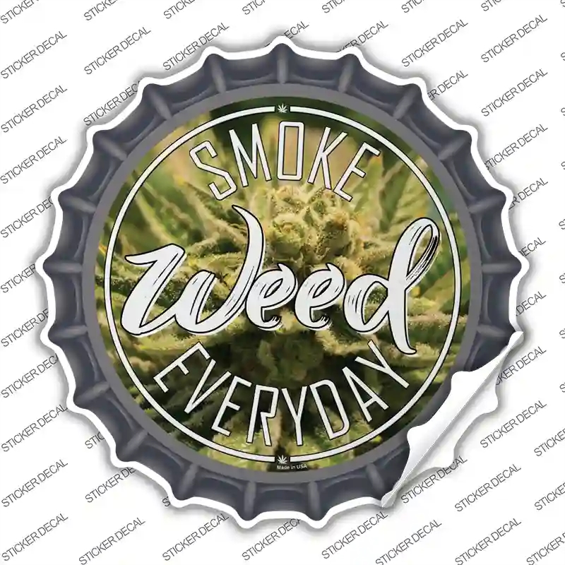 BC-1289s-XL Smoke Weed Everyday Novelty Bottle Cap Sticker Decal - Extra Large