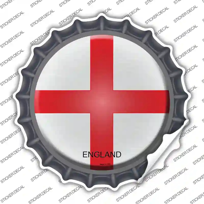 BC-260s-S England Country Novelty Bottle Cap Sticker Decal - Small