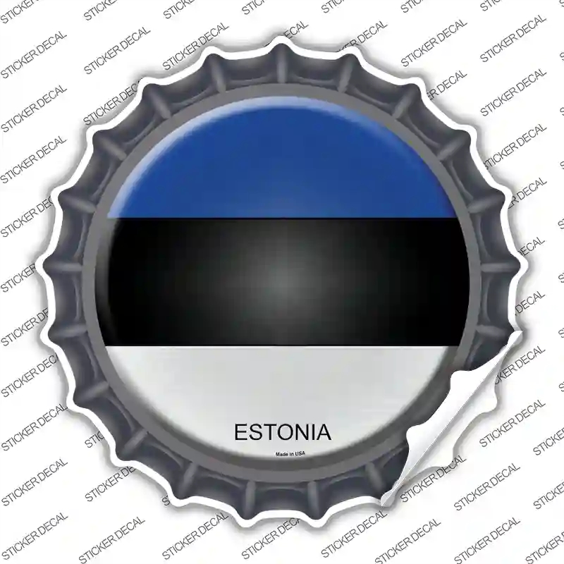BC-263s-S Estonia Country Novelty Bottle Cap Sticker Decal - Small
