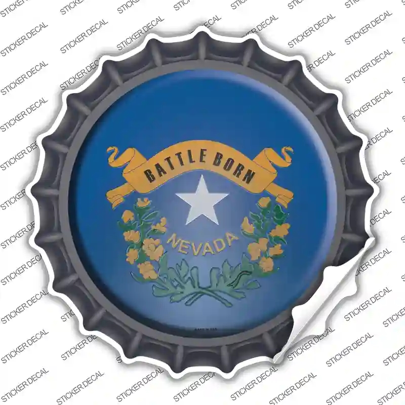 BC-127s-XL Nevada State Flag Novelty Bottle Cap Sticker Decal - Extra Large