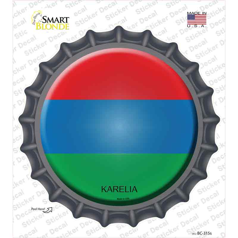 BC-315s-M Karelia Country Novelty Bottle Cap Sticker Decal - Medium