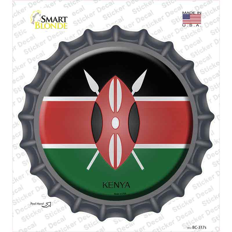 BC-317s-M Kenya Country Novelty Bottle Cap Sticker Decal - Medium