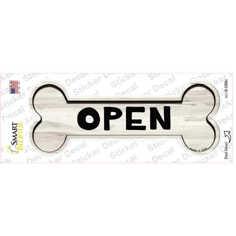 B-088s-M Open Novelty Bone Sticker Decal - Medium