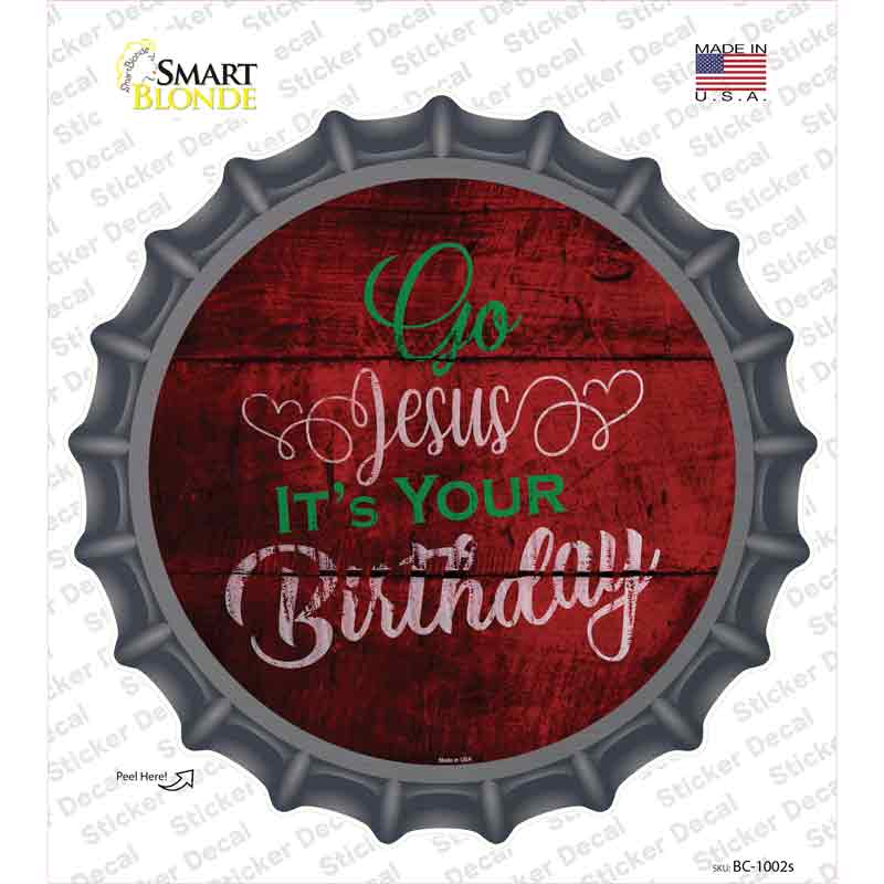 BC-1002s-M Go Jesus Novelty Bottle Cap Sticker Decal - Medium