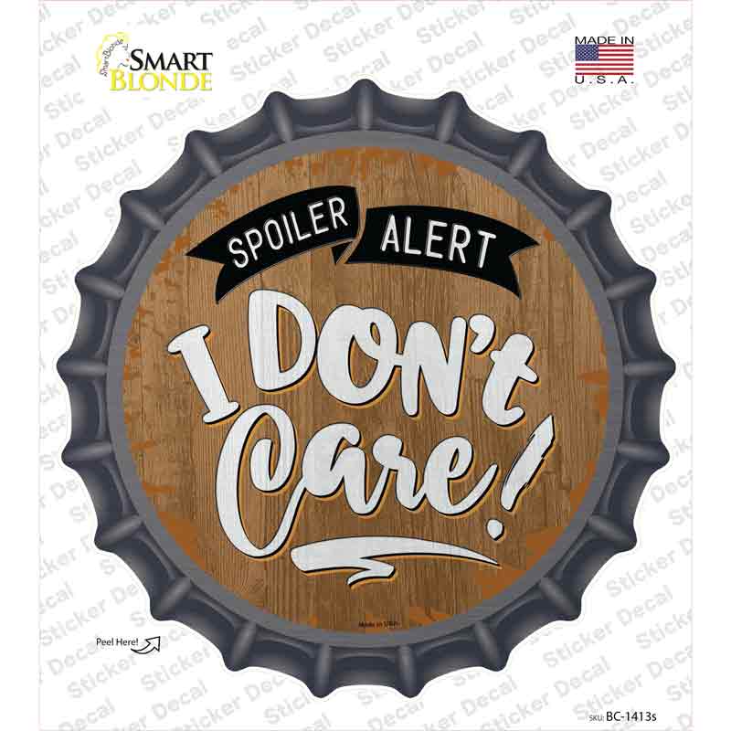 BC-1413s-M Spoiler Alert Novelty Bottle Cap Sticker Decal - Medium