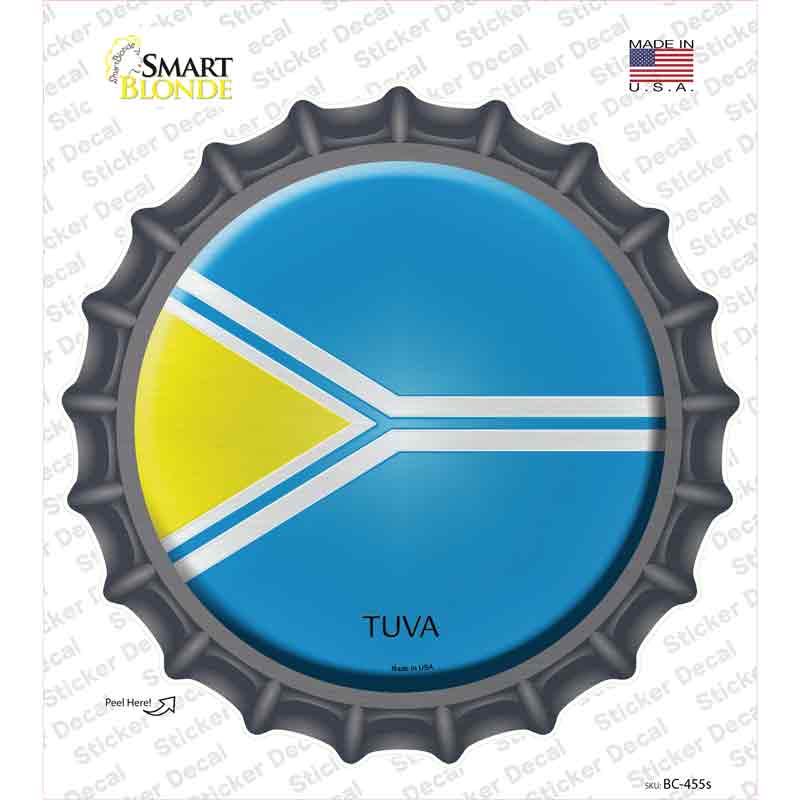 BC-455s-M Tuva Country Novelty Bottle Cap Sticker Decal - Medium