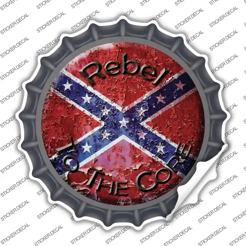 BC-503s-S Rebel to the Core Novelty Bottle Cap Sticker Decal - Small