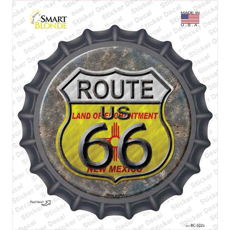 BC-522s-M   Mexico Route 66 Novelty Bottle Cap Sticker Decal - Medium