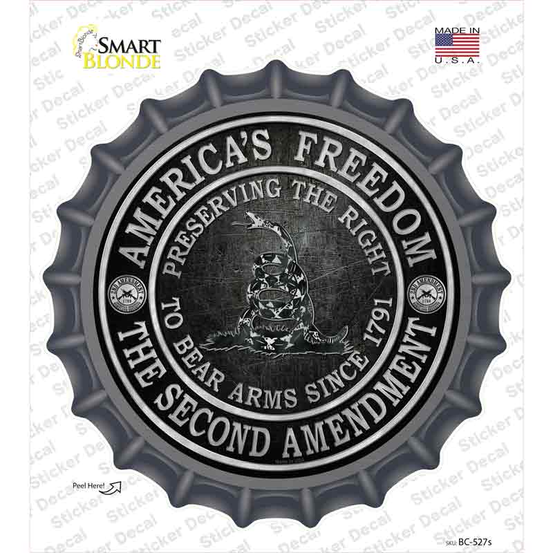 BC-527s-M Americas Freedom Novelty Bottle Cap Sticker Decal - Medium