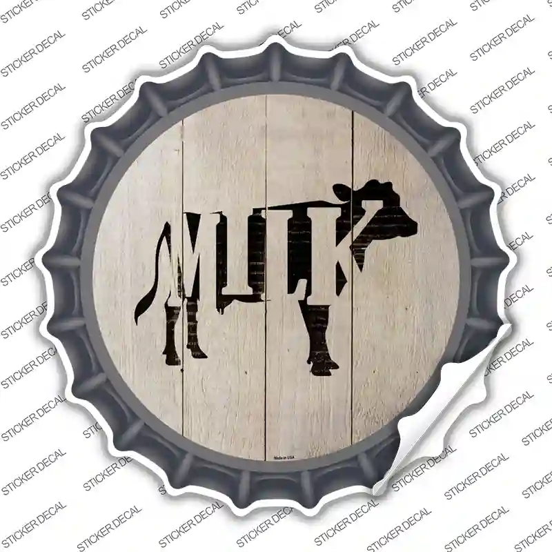 BC-1064s-S Cows Make Milk Novelty Bottle Cap Sticker Decal - Small