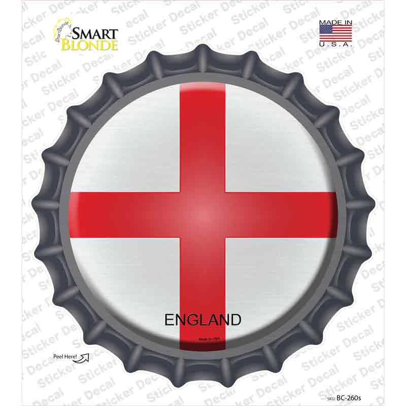 BC-260s-M England Country Novelty Bottle Cap Sticker Decal - Medium