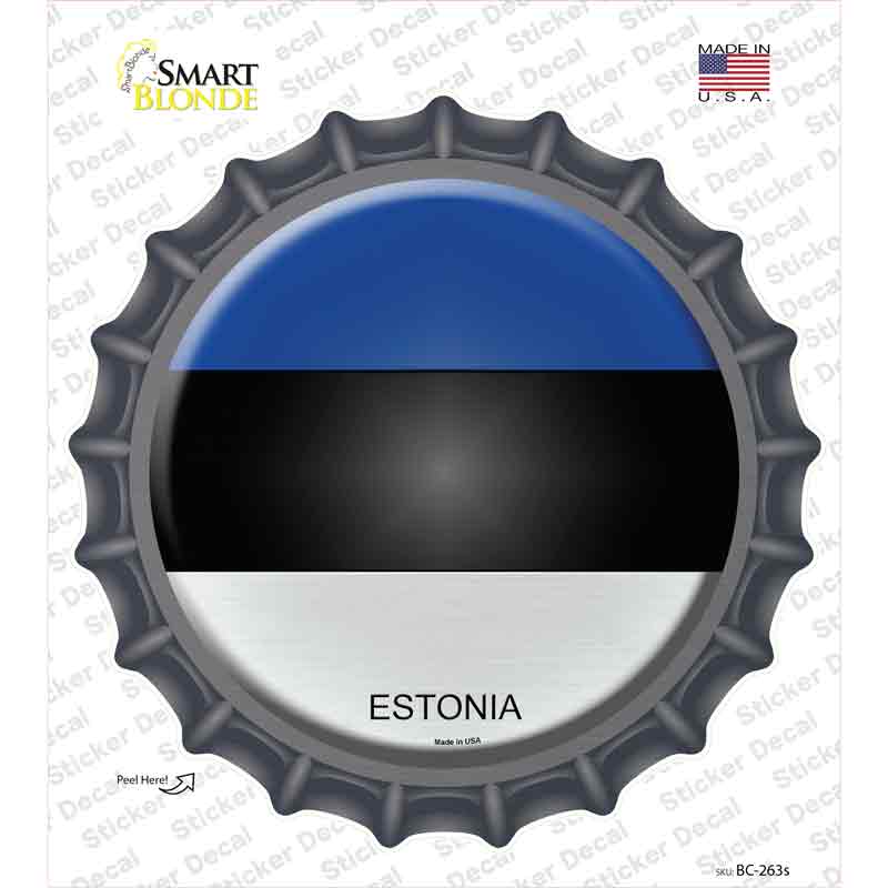 BC-263s-M Estonia Country Novelty Bottle Cap Sticker Decal - Medium