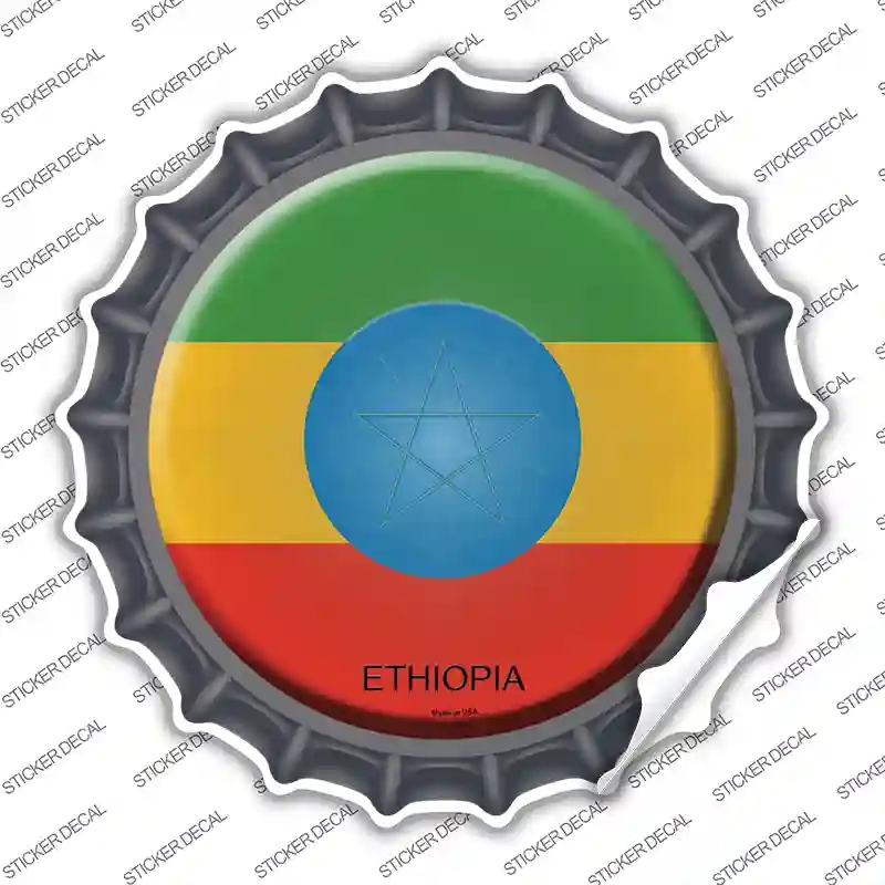 BC-264s-S Ethiopia Country Novelty Bottle Cap Sticker Decal - Small