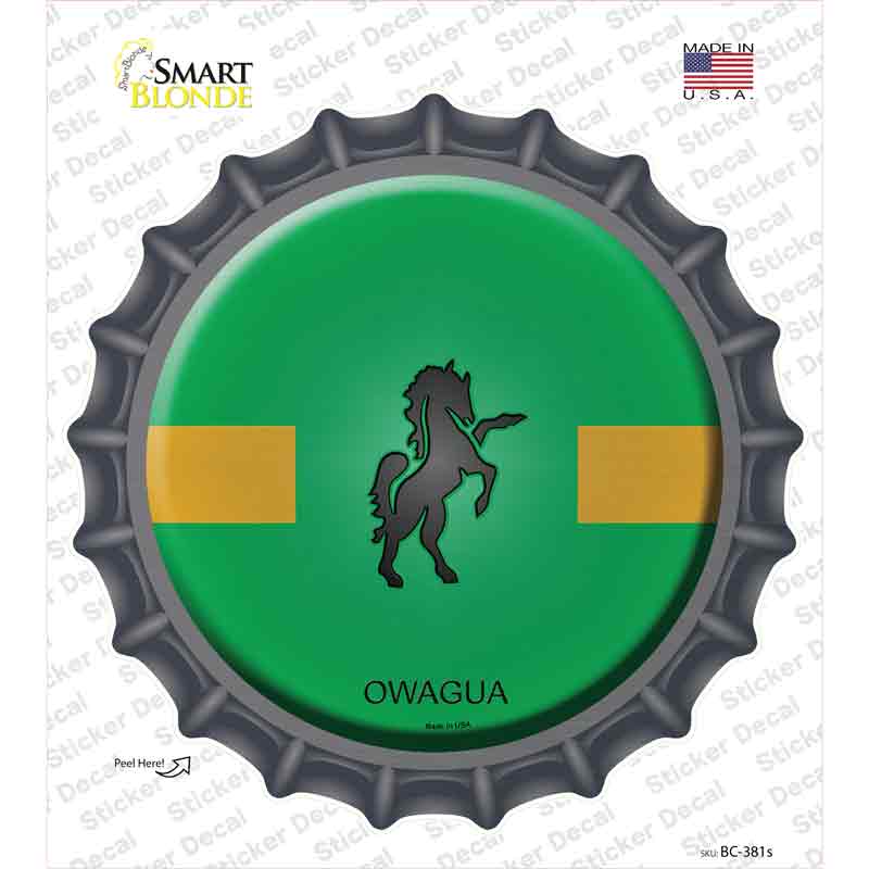 BC-381s-M Owagua Country Novelty Bottle Cap Sticker Decal - Medium