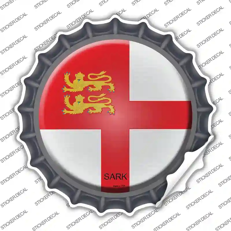 BC-403s-S Sark Country Novelty Bottle Cap Sticker Decal - Small