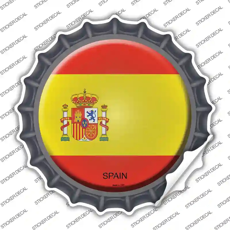 BC-421s-XL Spain Country Novelty Bottle Cap Sticker Decal - Extra Large