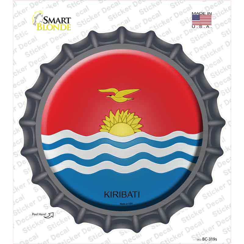 BC-319s-M Kiribati Country Novelty Bottle Cap Sticker Decal - Medium