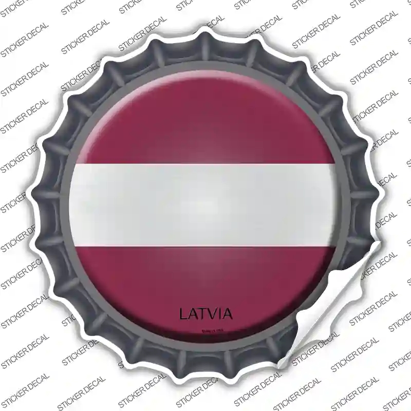 BC-327s-S Latvia Country Novelty Bottle Cap Sticker Decal - Small