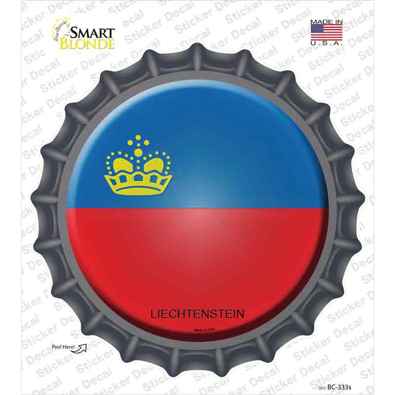 BC-333s-M Liechtenstein Country Novelty Bottle Cap Sticker Decal - Medium