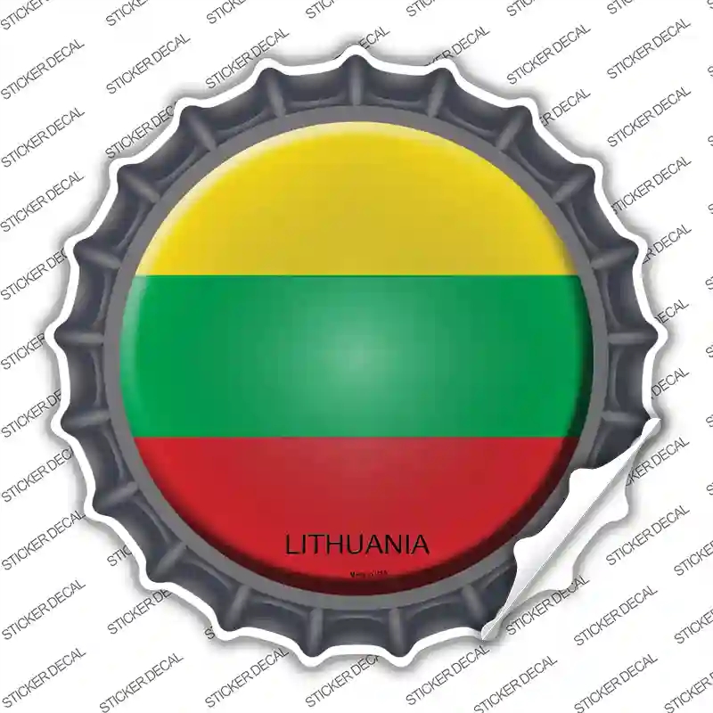 BC-334s-L Lithuania Country Novelty Bottle Cap Sticker Decal - Large