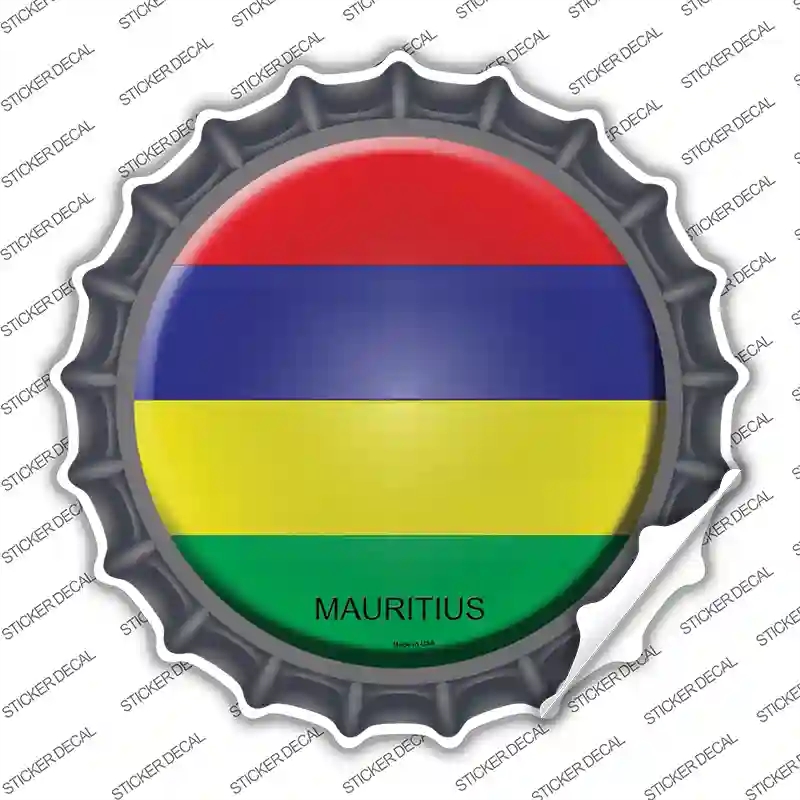 BC-349s-S Mauritius Country Novelty Bottle Cap Sticker Decal - Small