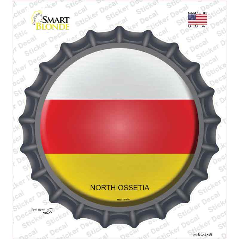 BC-378s-M North Ossetia Country Novelty Bottle Cap Sticker Decal - Medium